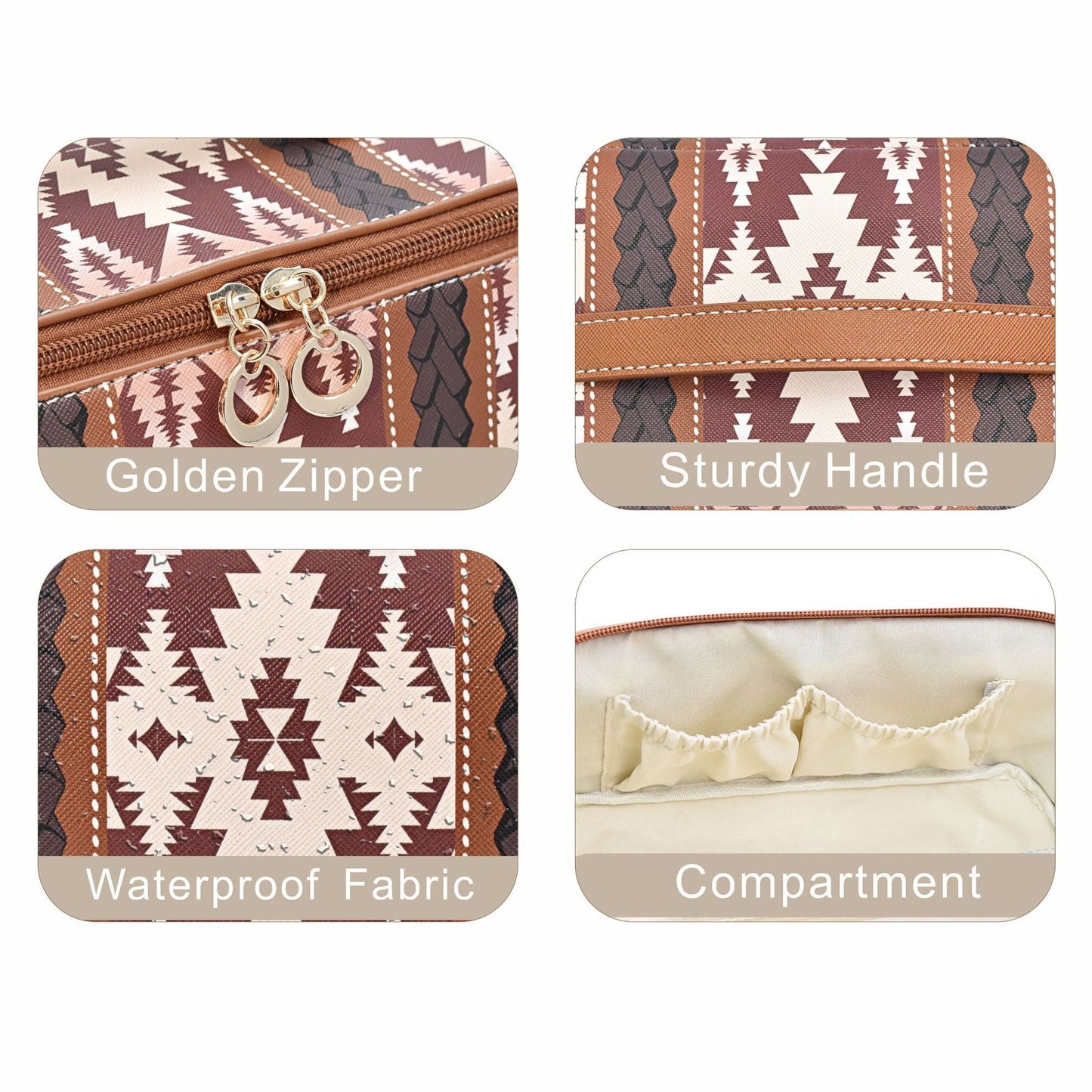 Bohemian Cloud Pillow Cosmetic Bag - Large Capacity PU Travel Makeup Organizer & Toilet Case -dropshippingabc.com