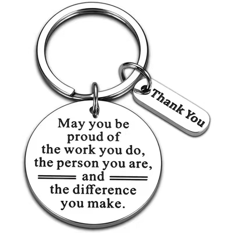 Stainless Steel Keychain Thanksgiving Inspirational Gifts for Family, Friends and Colleagues -dropshippingabc.com