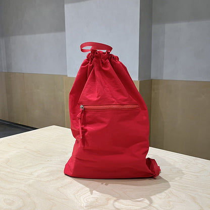 Large Capacity Bucket Backpack Purse - Lightweight Nylon Drawstring Bag for Women, Unisex Casual Summer Bundle Bag -dropshippingabc.com