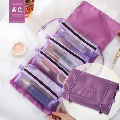 4-in-1 Travel Makeup Bag - Multi-Function Portable Cosmetic Organizer & Toiletry Storage Bag -dropshippingabc.com