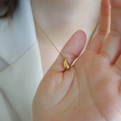 14K Gold Plated Dainty Pear Pendant Necklace for Women - Delicate Teardrop Necklaces -dropshippingabc.com