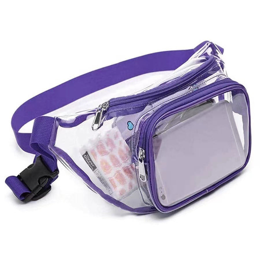 PVC transparent bag waterproof fanny pack Storage Bag for Portable Travel & Sports | Durable Fanny Pack with Clear Design for Secure and Easy Access -dropshippingabc.com