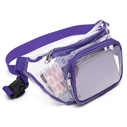 PVC transparent bag waterproof fanny pack Storage Bag for Portable Travel & Sports | Durable Fanny Pack with Clear Design for Secure and Easy Access -dropshippingabc.com