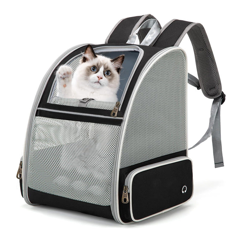 Stylish Pet Backpack Carrier - Premium Portable Cat Backpack with Breathable Mesh, Perfect for Hiking & Everyday Adventures -dropshippingabc.com