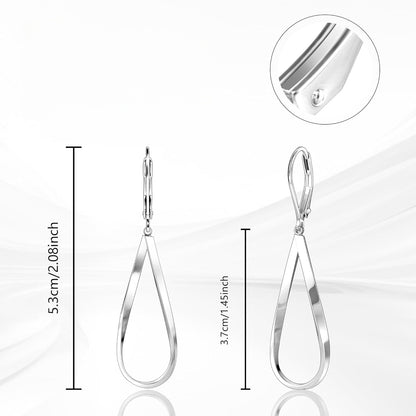 Gold Earrings for Women Hypoallergenic Leverback Drop Dangle Earrings Trendy 14K Gold Plated Twisted Spiral Teardrop Rhombus Heart Dangle Earring for Women Dainty Fashion Jewelry Gifts -dropshippingabc.com