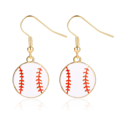 Rhinestone Football & Rugby Earrings for Women - Sparkling Sports Fan Dangle Drop Stud Earrings -dropshippingabc.com