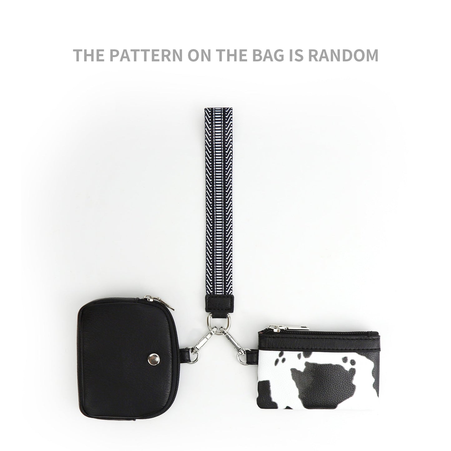 Checkerboard Wristlet Wallet for Women - Multifunctional Mini Zip Around Wrist Bag with Dual Pouch -dropshippingabc.com