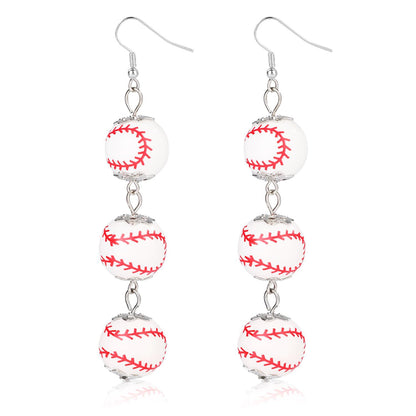 Rhinestone Football & Rugby Earrings for Women - Sparkling Sports Fan Dangle Drop Stud Earrings -dropshippingabc.com