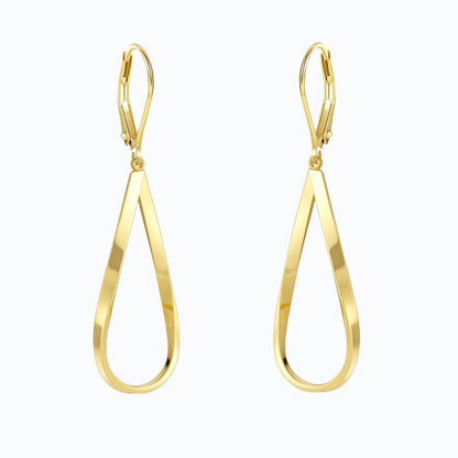 Brass real gold electroplating niche light luxury karst pleated earrings women's earrings -dropshippingabc.com
