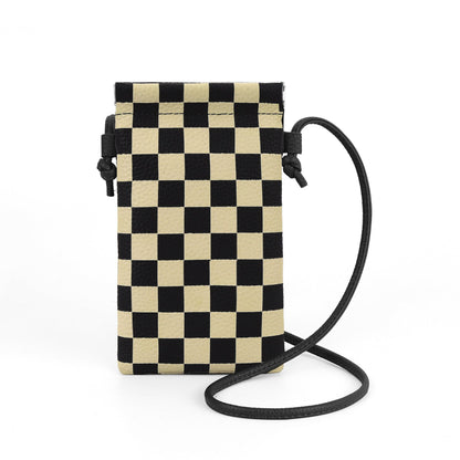 Vegan Leather Phone Crossbody Bag - Mini Mobile Phone Holder Pouch -dropshippingabc.com