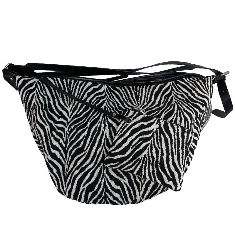 Zebra Pattern Slouch Purse - Large Capacity 2-in-1 Crossbody Hobo Bag for Women -dropshippingabc.com