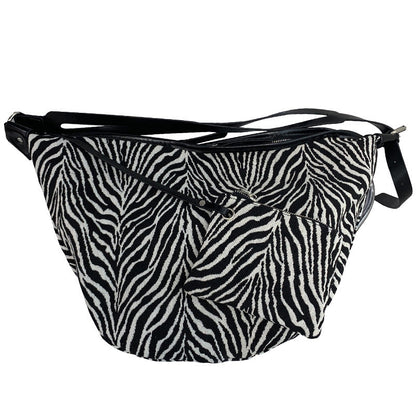 Zebra Pattern Slouch Purse - Large Capacity 2-in-1 Crossbody Hobo Bag for Women -dropshippingabc.com
