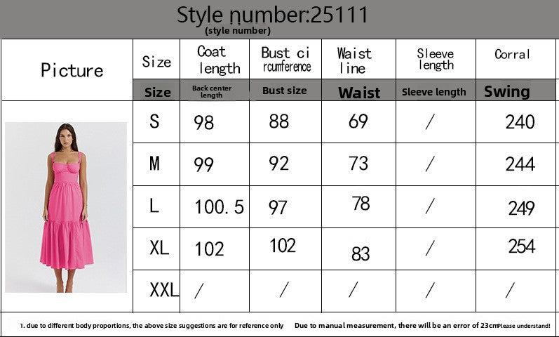 Sweet and spicy wind suspender solid color A pendulum floral dress women -dropshippingabc.com