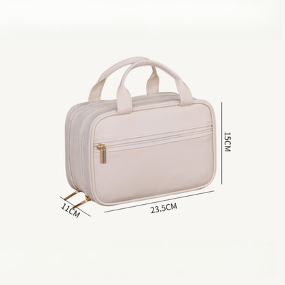 Double layer portable cosmetic bag, large capacity portable cosmetic storage bag, makeup bag organizer,Makeup bag with compartments, -dropshippingabc.com