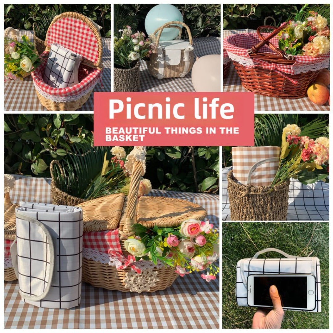 Thickened Picnic Mattress - Portable Outdoor Camping Mat with Plaid Design for Spring Outings -dropshippingabc.com