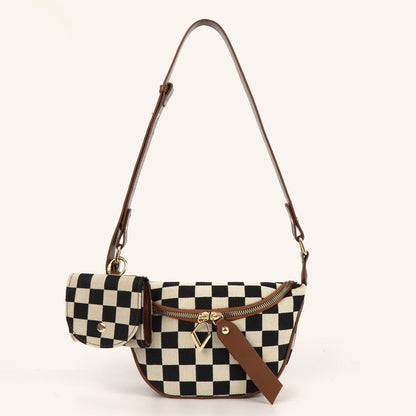 Versatile Checkerboard Chest Bag – Fashion Plaid Waist Bag, Stylish Messenger Bag & Fanny Pack for Everyday Use -dropshippingabc.com