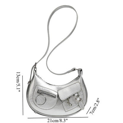 Stylish Retro Small Crossbody Bag - Versatile Punk Crescent Bag for Everyday Casual Use -dropshippingabc.com