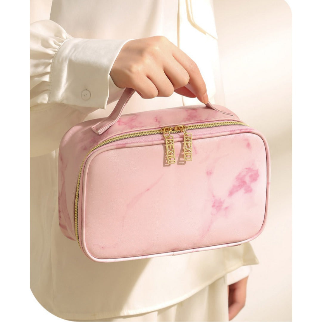 Large Makeup Bag for Women - Travel Cosmetic Organizer with Large Capacity, Portable Storage Case -dropshippingabc.com