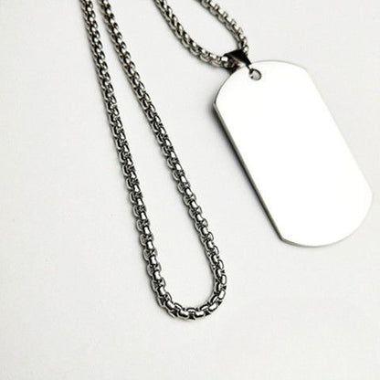 Custom Necklace Female Pendant Dog Tag Personalized Stainless Steel Ladies Birthday Gift -dropshippingabc.com