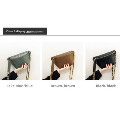 Checkered Embroidered Fanny Pack - Stylish Crossbody Chest Bag & Waist Purse for Women with Fashion Chain -dropshippingabc.com