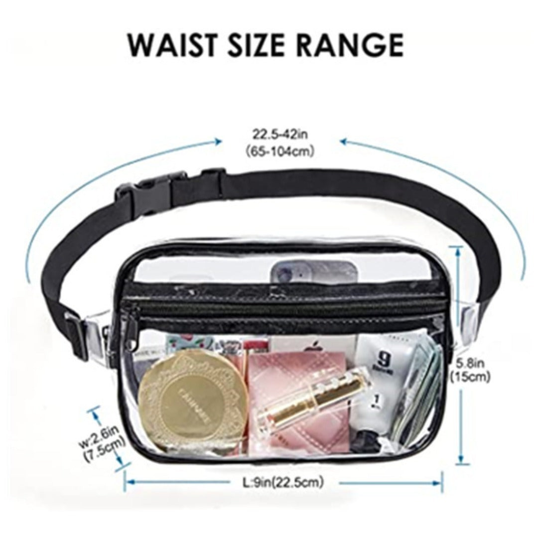 PVC Transparent Square Fanny Pack - Outdoor Sports Mobile Phone Bag & Waterproof Waist Bag -dropshippingabc.com