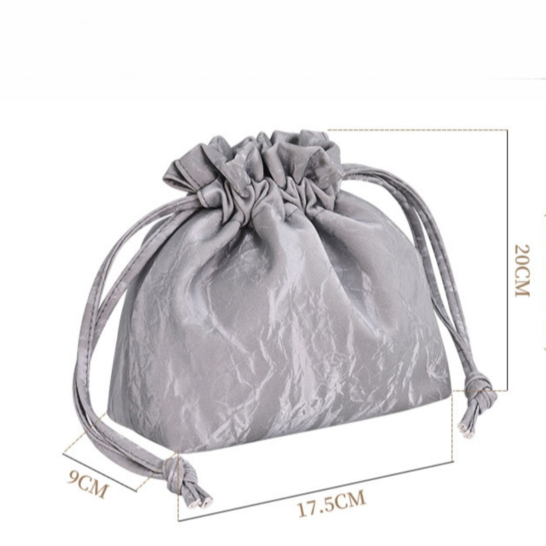 Bundle Mouth Cosmetic Bag - Large Capacity Storage Portable Makeup Bag for Women -dropshippingabc.com