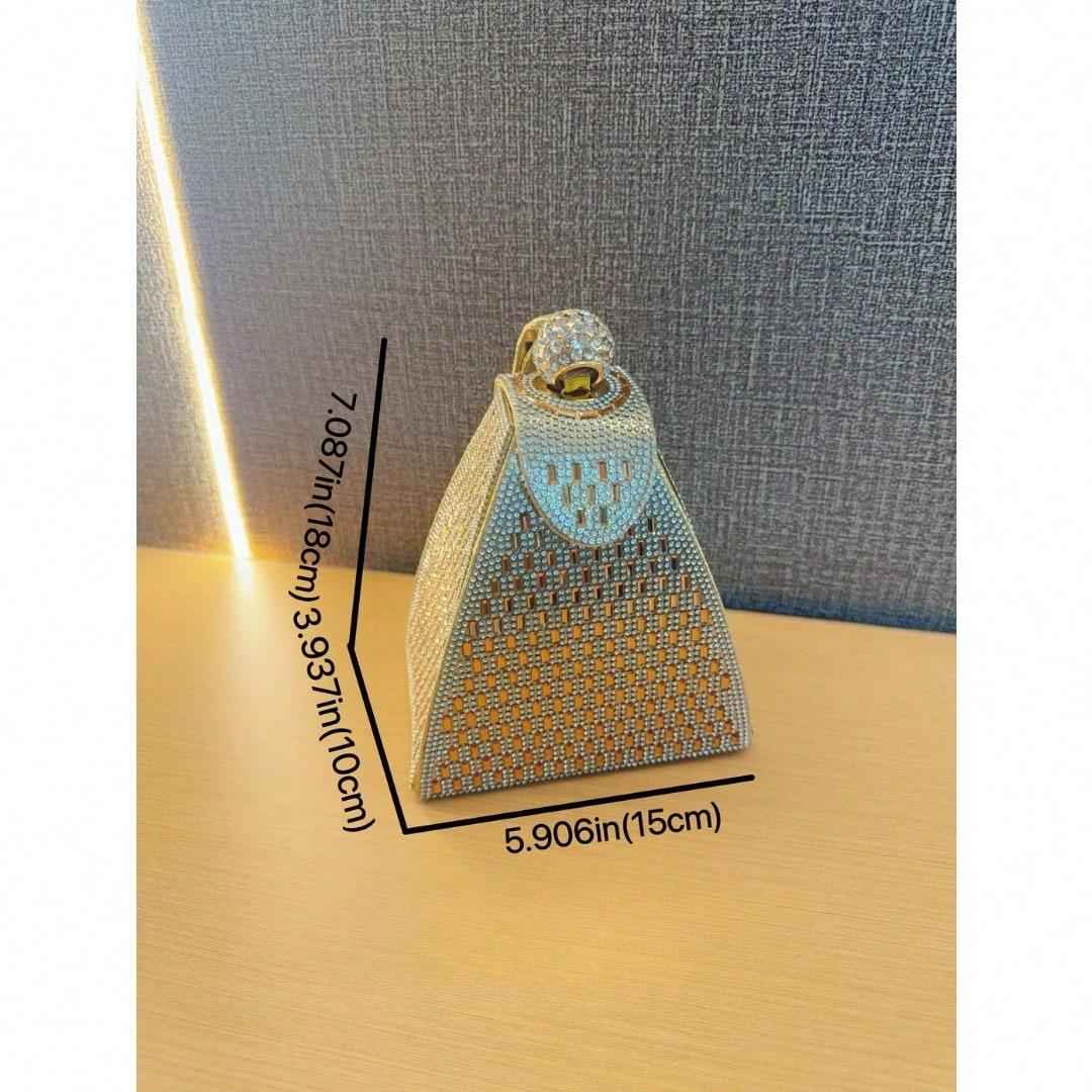 shomico Upgraded Medium Rhinestone Wrist Purse, Women Bling Evening Bag Sparkly Clutch For Prom Night Out Cocktail