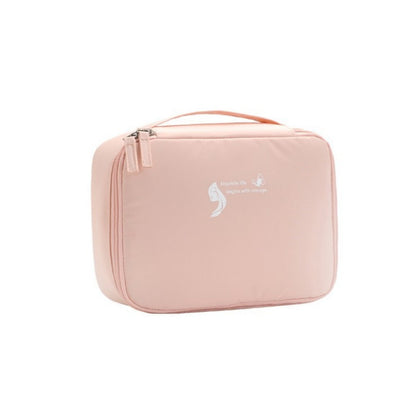 Square Waterproof Makeup Bag - Lightweight Multi-Functional Toiletry Organizer with Compartments -dropshippingabc.com
