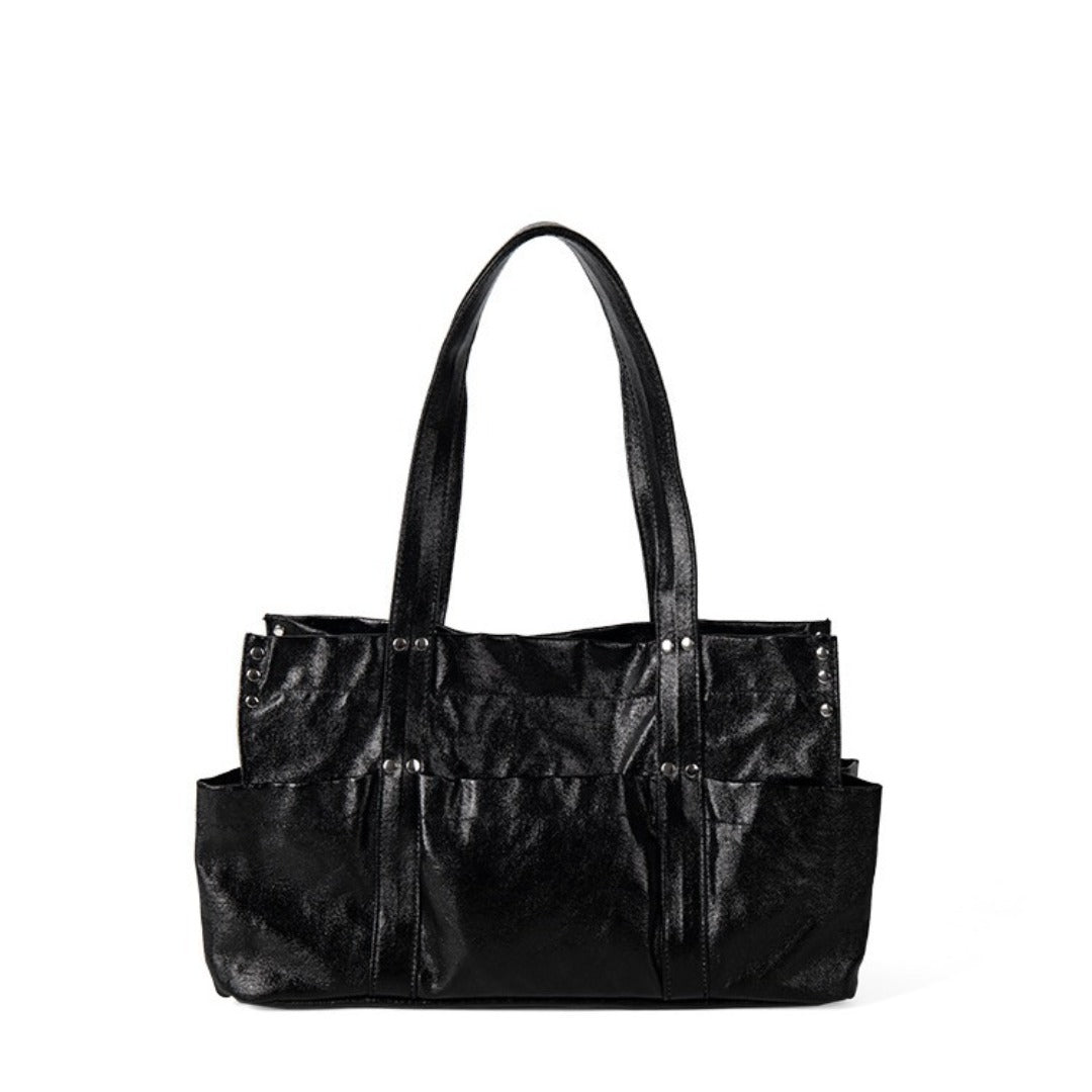 Stylish Metallic Hobo Tote Purse - Summer Design Large Capacity Multi-Compartment Shoulder Bag for Women -dropshippingabc.com