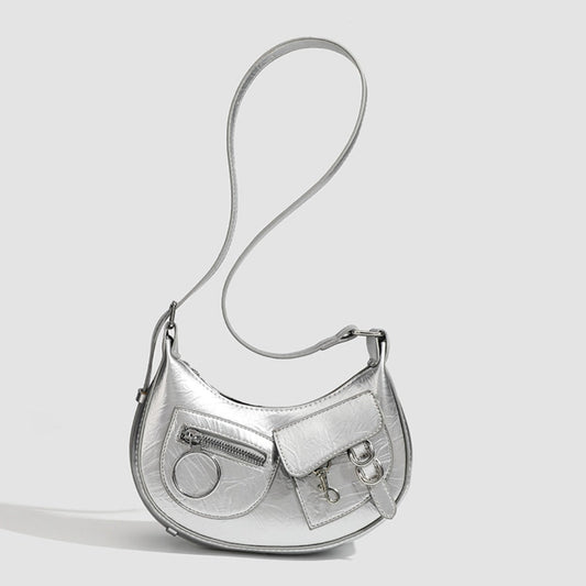 Stylish Retro Small Crossbody Bag - Versatile Punk Crescent Bag for Everyday Casual Use -dropshippingabc.com