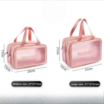 Premium Makeup Bag with Wet-Dry Separation - Large Capacity Beach & Travel Cosmetic Organizer