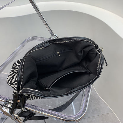 Zebra Pattern Slouch Purse - Large Capacity 2-in-1 Crossbody Hobo Bag for Women -dropshippingabc.com