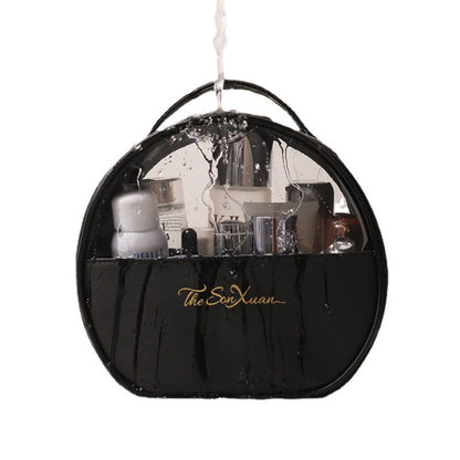 Translucent PU Makeup Bag - Large Capacity Waterproof Toiletry Organizer & Skincare Storage -dropshippingabc.com