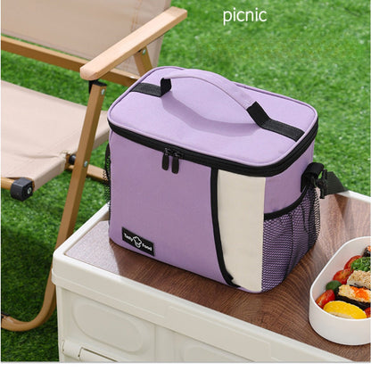 Outdoor Picnic Bag - Lunch Tote with Crossbody Strap & Shoulder Ice Bag for Thermal Insulation -dropshippingabc.com