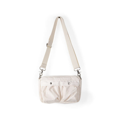 Women's Pleated Nylon Crossbody Bag - Small Square Shoulder Purse with Front Pockets -dropshippingabc.com