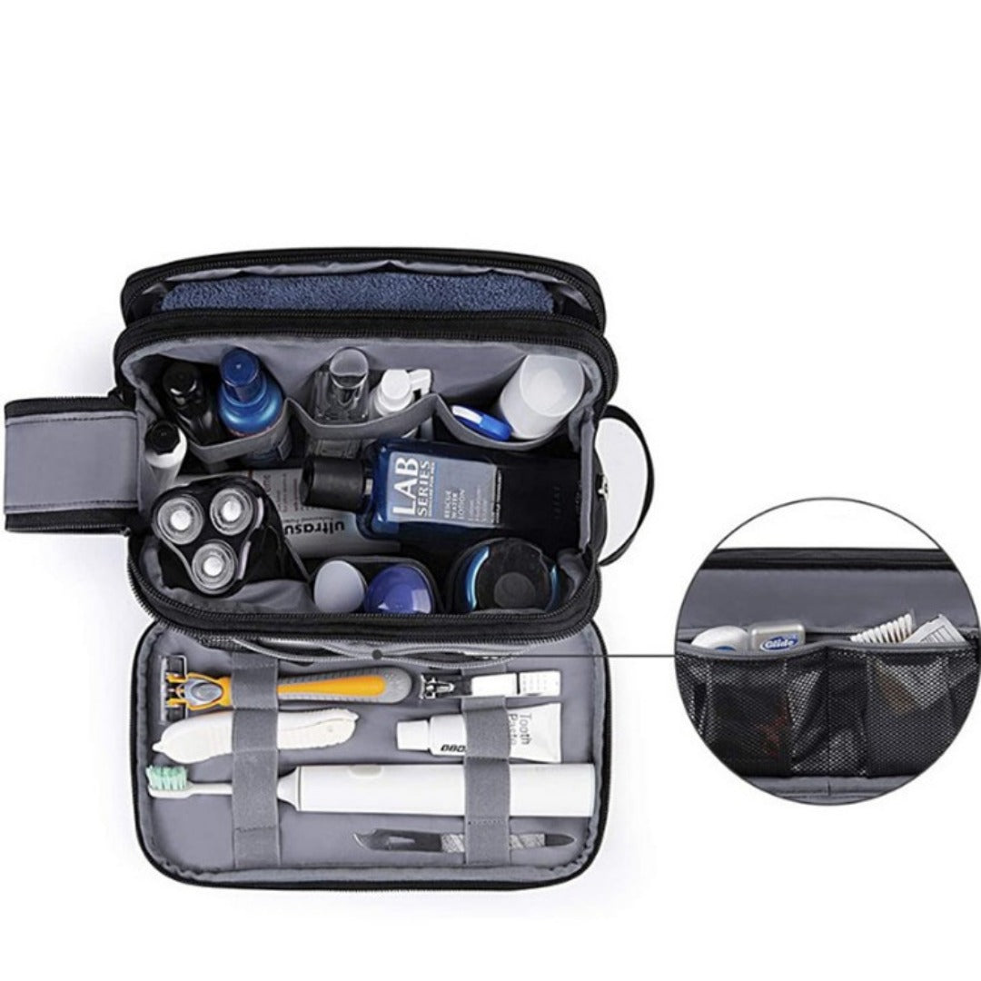 Unisex Waterproof Toiletry Bag - Multi-Compartment Shaving Kit & Shower Products Organizer for Men & Women -dropshippingabc.com
