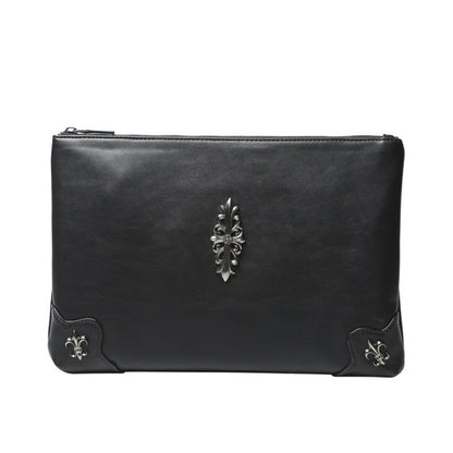 Unisex Evening Clutch Bag | Rivet Messenger iPad Wrist Bag with Detachable Strap -dropshippingabc.com
