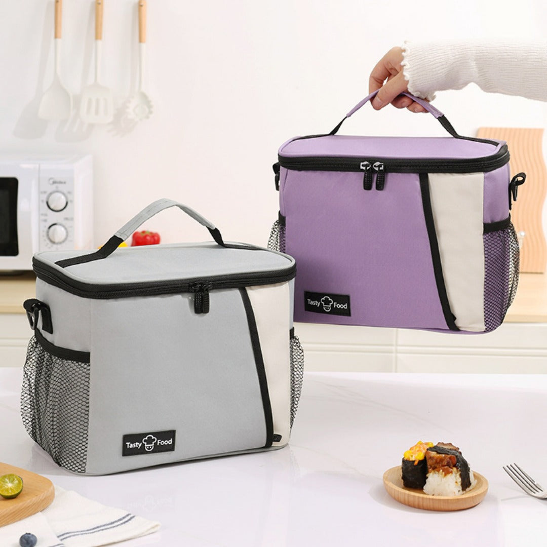 Outdoor Picnic Bag - Lunch Tote with Crossbody Strap & Shoulder Ice Bag for Thermal Insulation -dropshippingabc.com