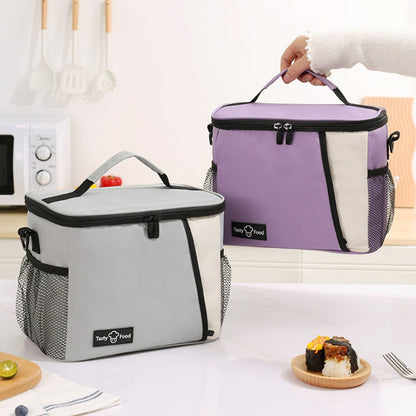Outdoor Picnic Bag - Lunch Tote with Crossbody Strap & Shoulder Ice Bag for Thermal Insulation -dropshippingabc.com