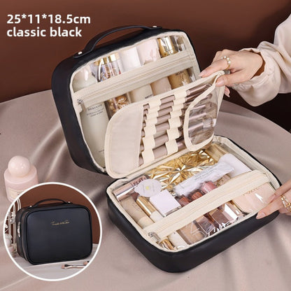Multifunctional Cosmetic Bag - Large Capacity Waterproof Makeup Organizer with Compartments -dropshippingabc.com
