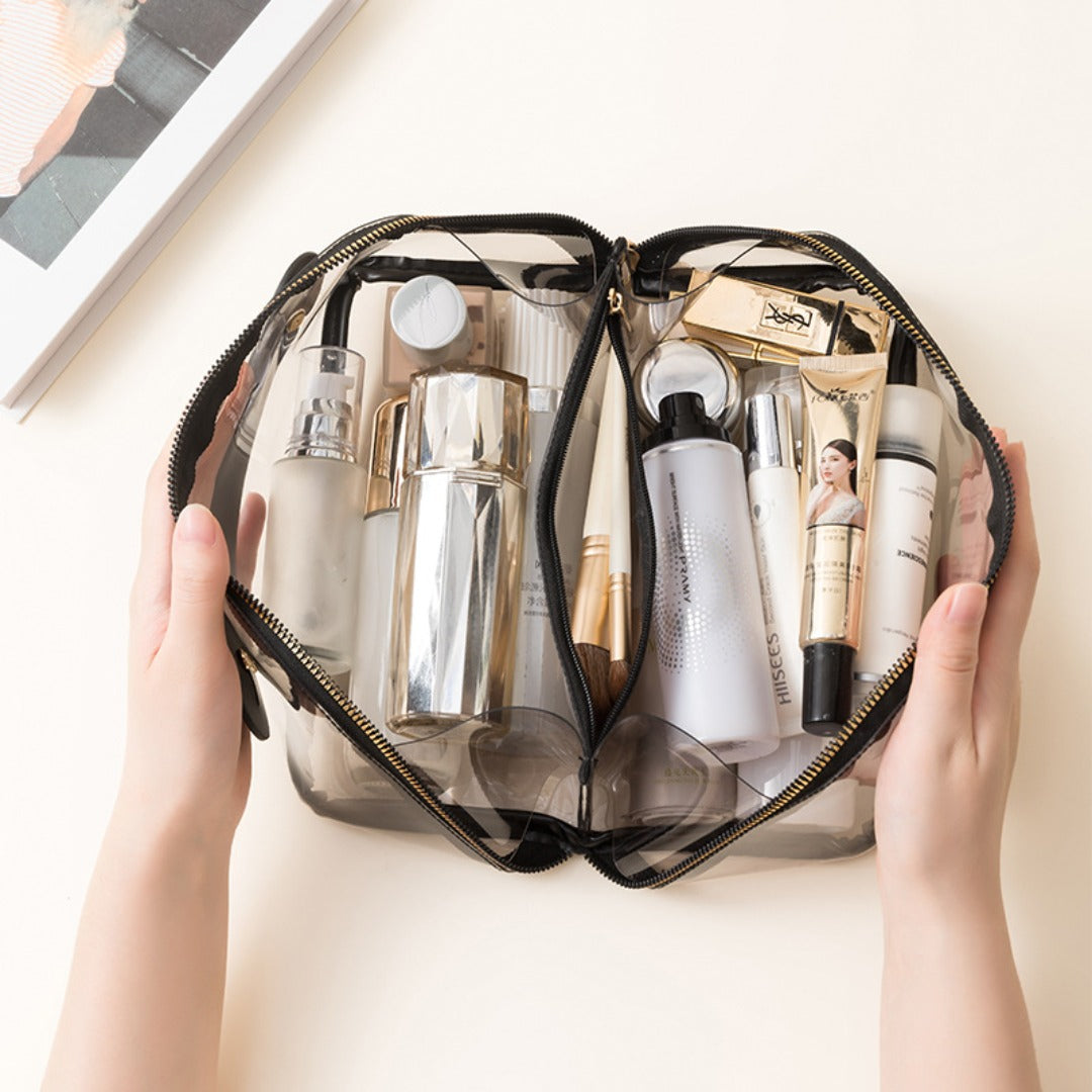 Waterproof PVC Cosmetic Bag - Large Capacity Multi-Functional Travel Makeup Organizer & Wash Bag -dropshippingabc.com