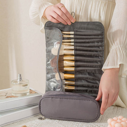 Professional Folding Makeup Bag Organizer - Multi-Function Travel Cosmetic & Makeup Brush Storage Bag -dropshippingabc.com