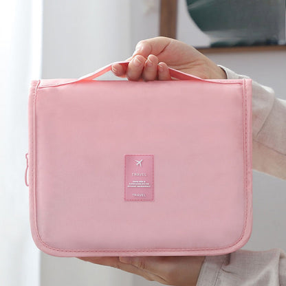 Travel Waterproof Makeup Bag with Hook - Large Capacity Portable Wash Bag & Toiletry Organizer -dropshippingabc.com