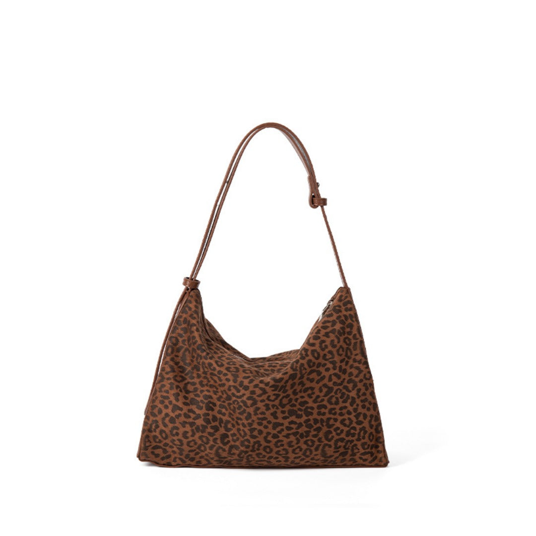 Leopard Print Autumn Winter Small Hobo Bag - Fashionable Large Capacity Shoulder Bag for Women -dropshippingabc.com