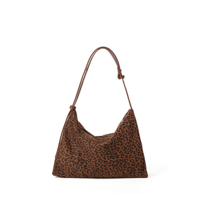 Leopard Print Autumn Winter Small Hobo Bag - Fashionable Large Capacity Shoulder Bag for Women -dropshippingabc.com