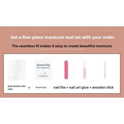 3D Butterfly & Bead Tassel Press On Nails - Short Stiletto Bohemian Fake Nails with Glue Kit #1017