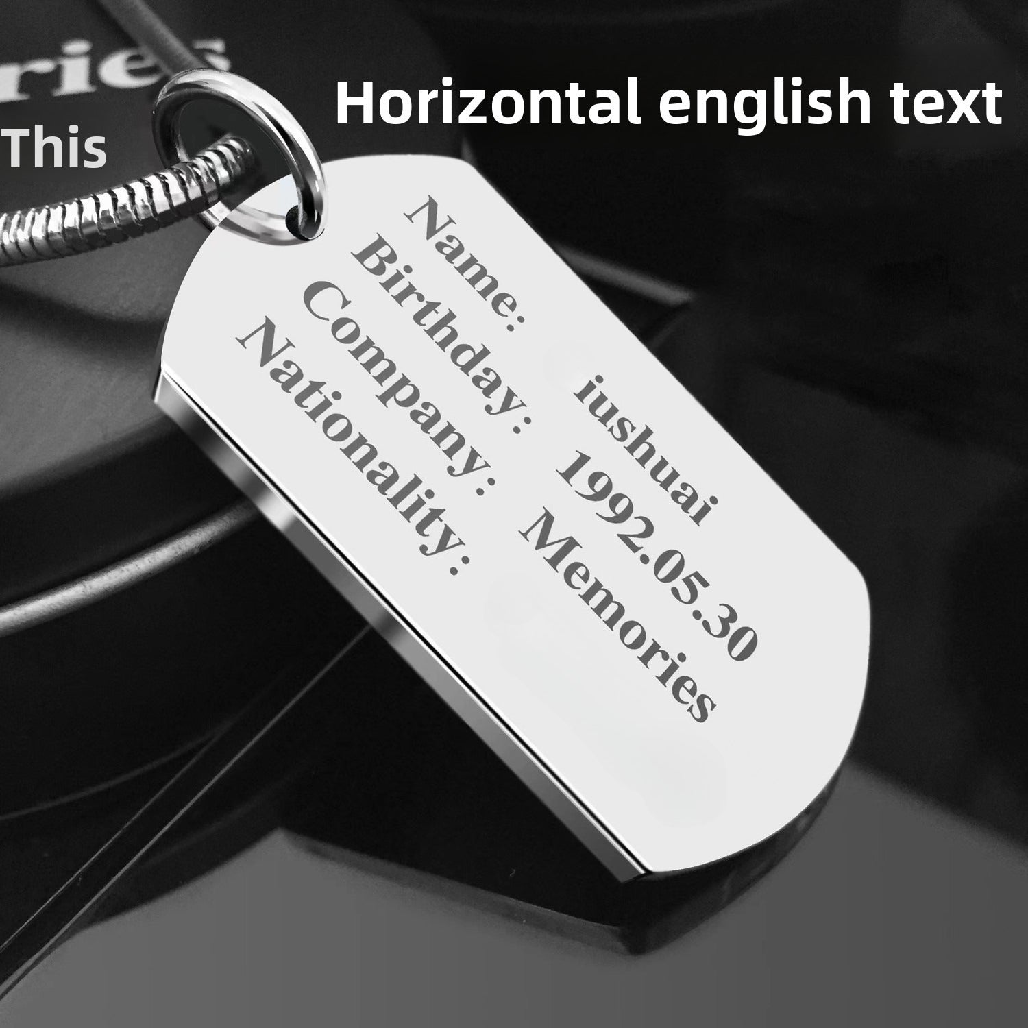 Custom Necklace Female Pendant Dog Tag Personalized Stainless Steel Ladies Birthday Gift -dropshippingabc.com