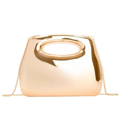 Square Box Acrylic Clutch Bag - Metal Frame Crossbody Evening Purse for Party & Dinner