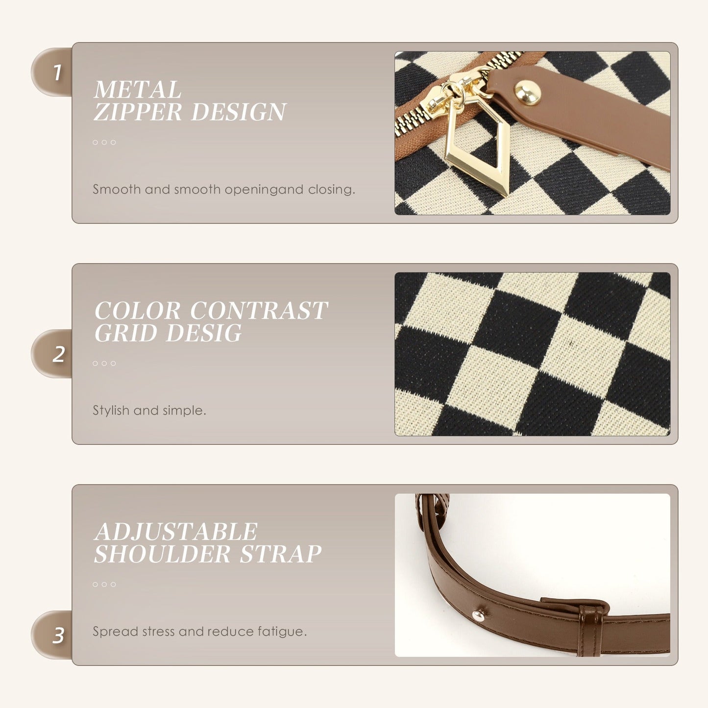 Versatile Checkerboard Chest Bag – Fashion Plaid Waist Bag, Stylish Messenger Bag & Fanny Pack for Everyday Use -dropshippingabc.com