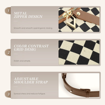 Versatile Checkerboard Chest Bag – Fashion Plaid Waist Bag, Stylish Messenger Bag & Fanny Pack for Everyday Use -dropshippingabc.com